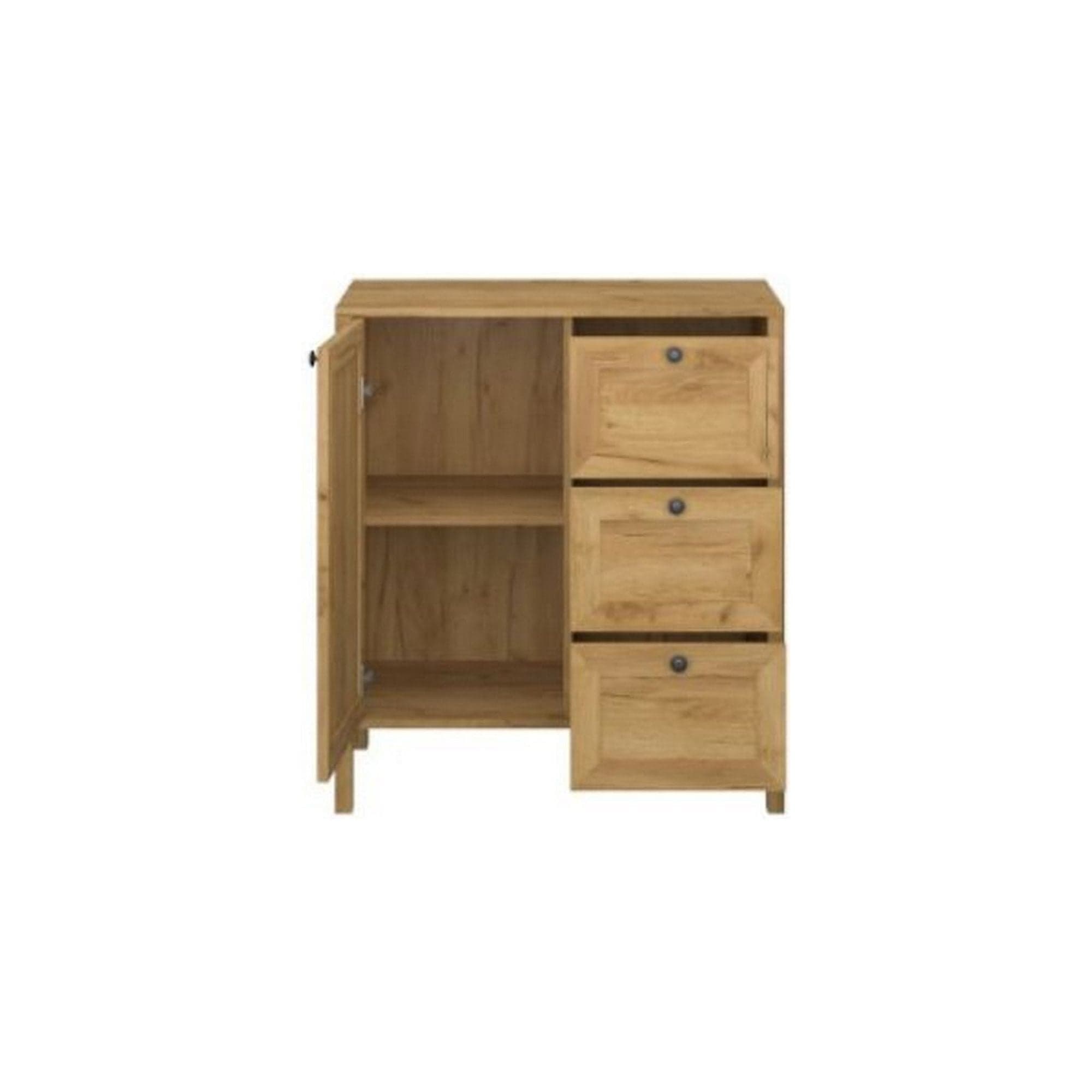 Comoda KLARK, stejar auriu, PAL laminat, 81x42x87 cm
