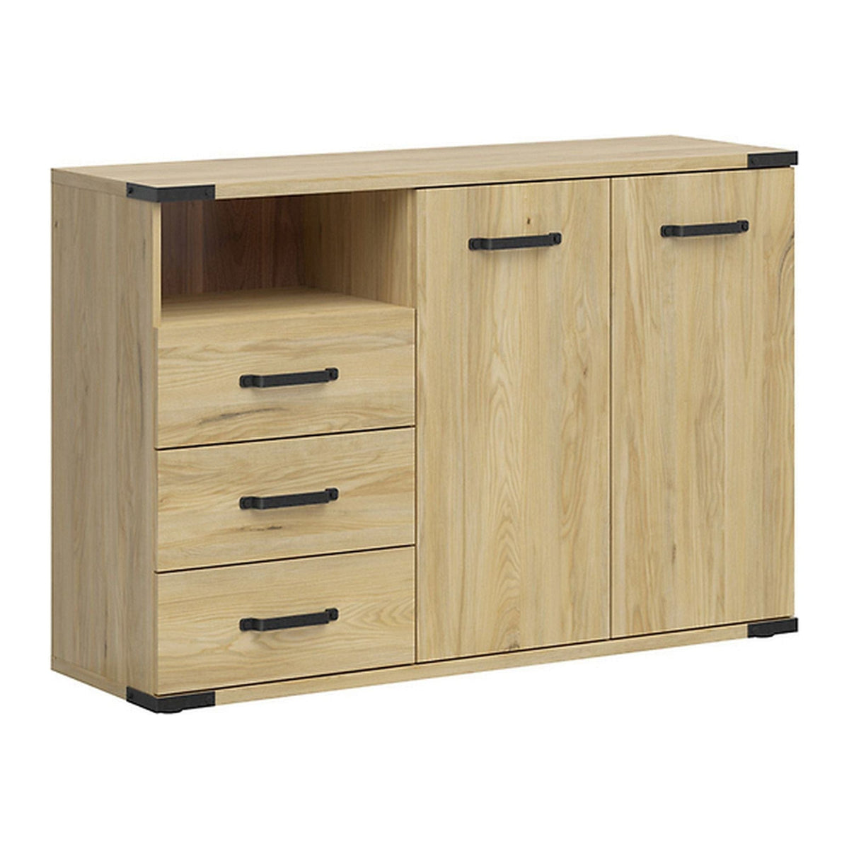 Comoda Lara, stejar, PAL, 130x40x88 cm