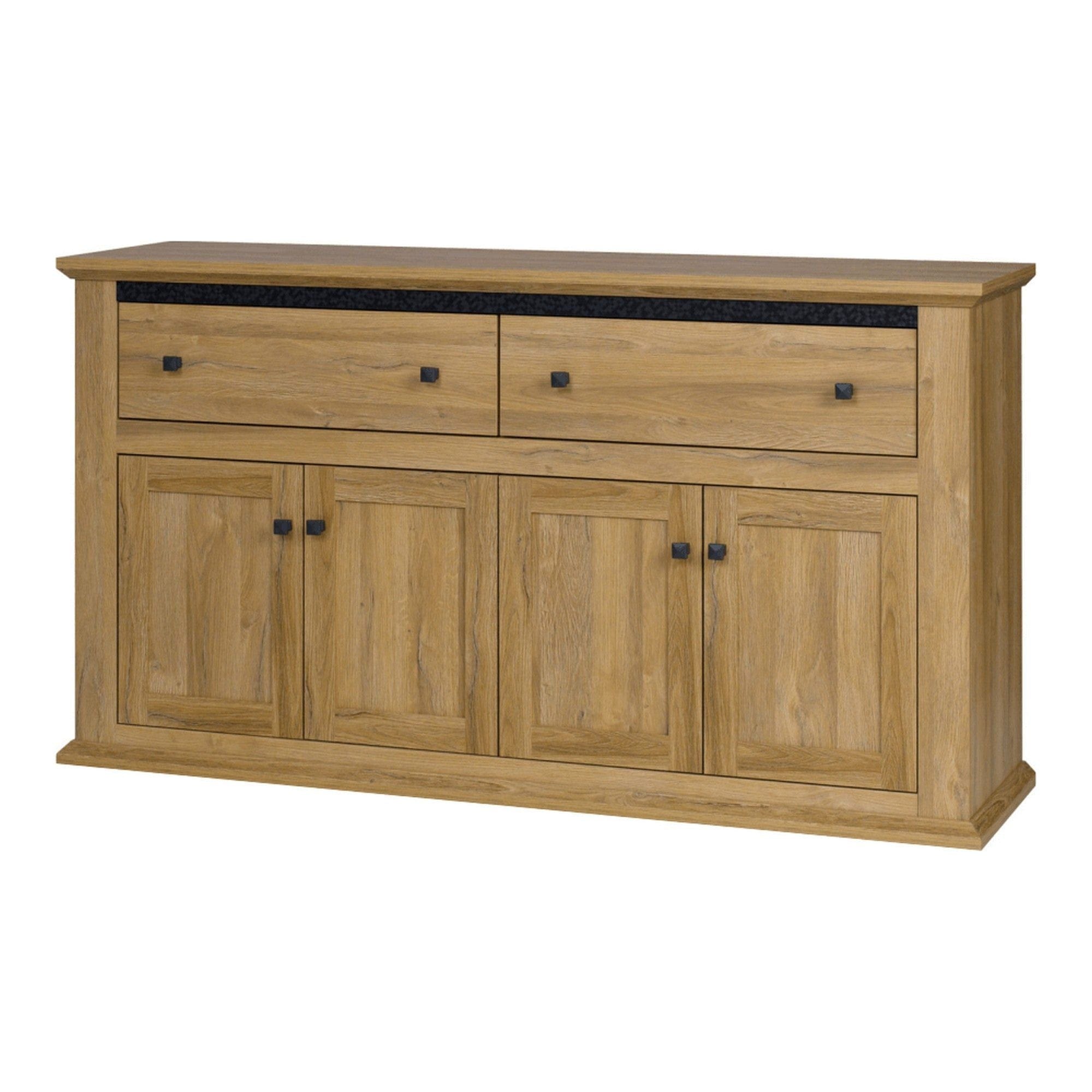 Comoda LEON MZ10, stejar grand, DTD laminat, 160x45x87 cm