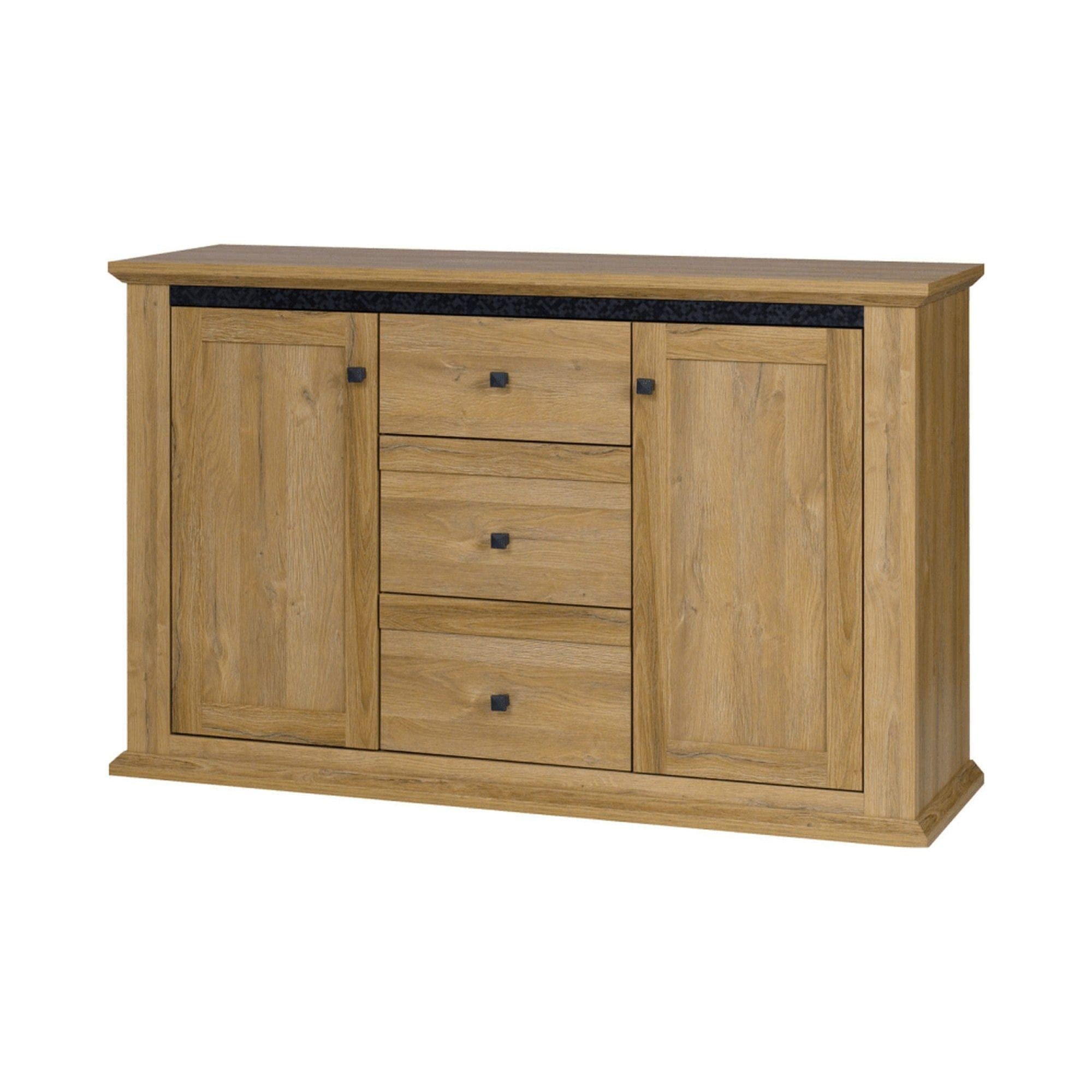 Comoda LEON MZ11, stejar grand, DTD laminat, 140x45x87 cm