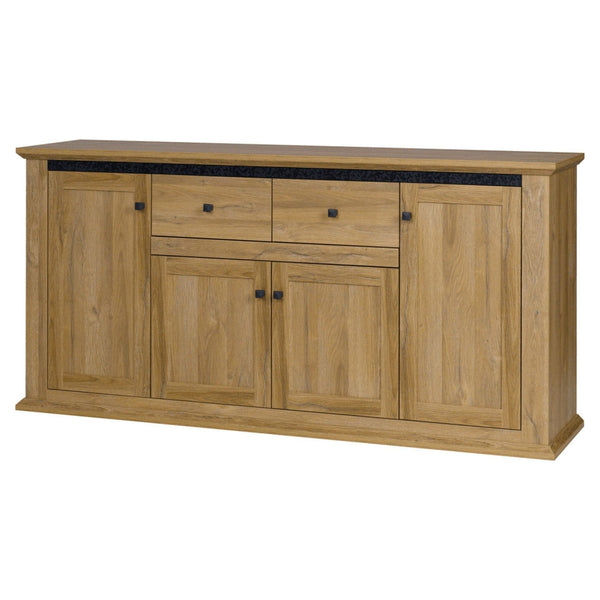 Comoda LEON MZ9, stejar grand, PAL laminat/metal, 180x45x87 cm