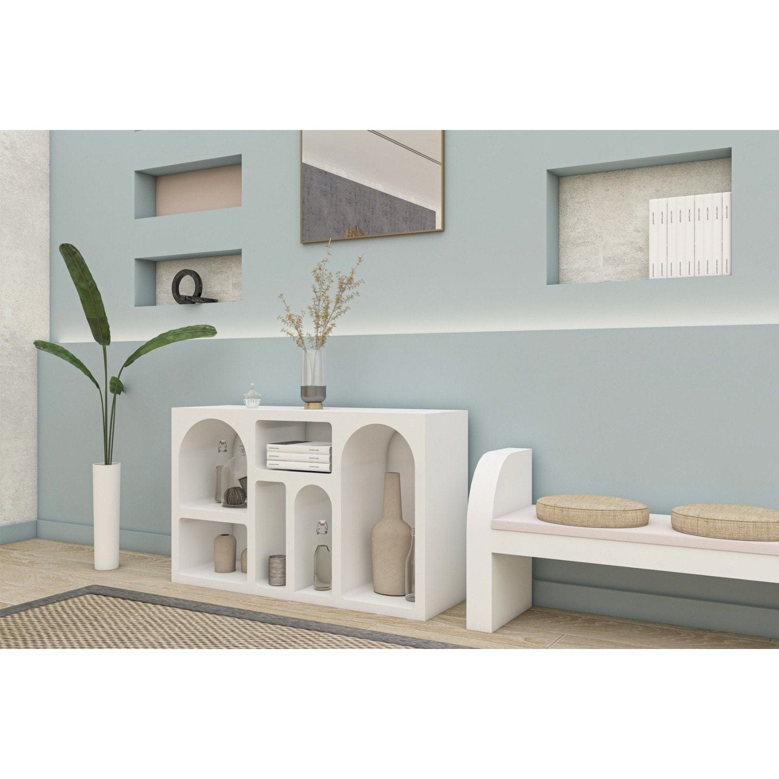 Comoda LIVA, alb, PAL melaminat, 120x35x74 cm
