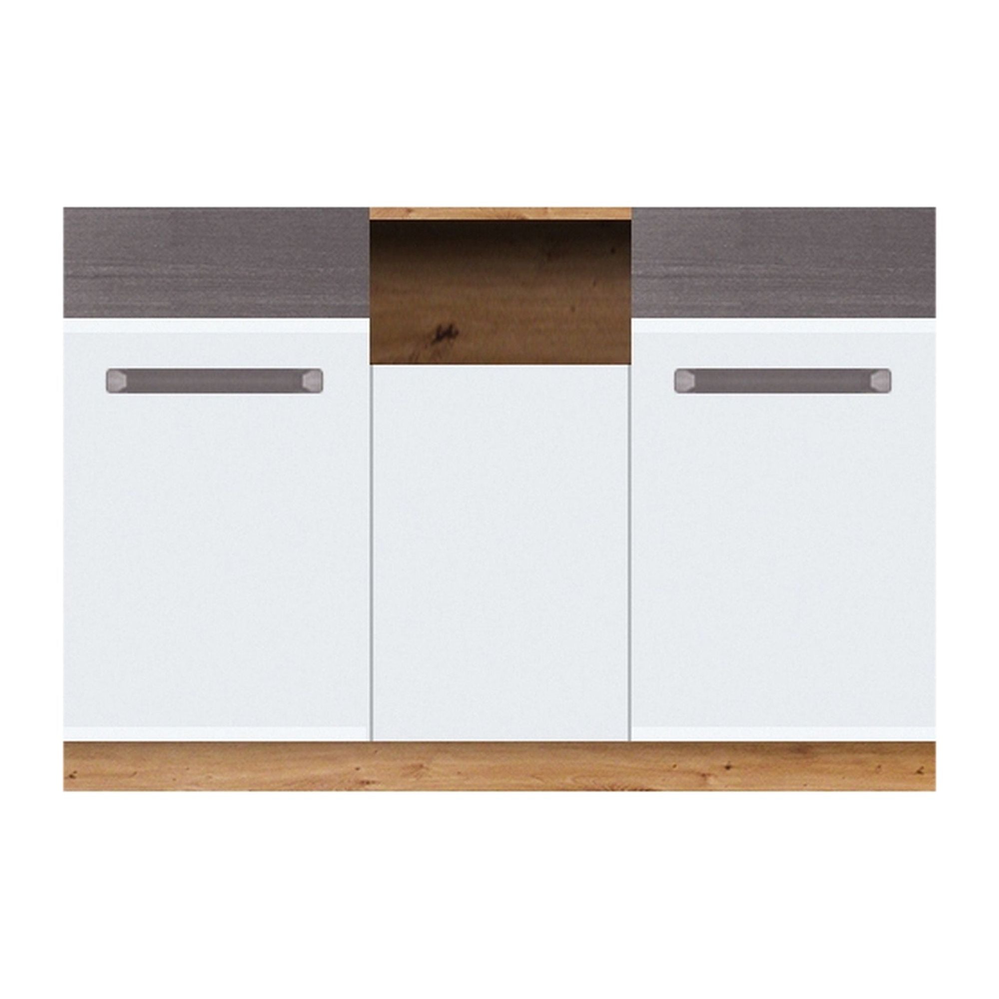 Comoda Martin, gri/alb, PAL, 135x90x43 cm