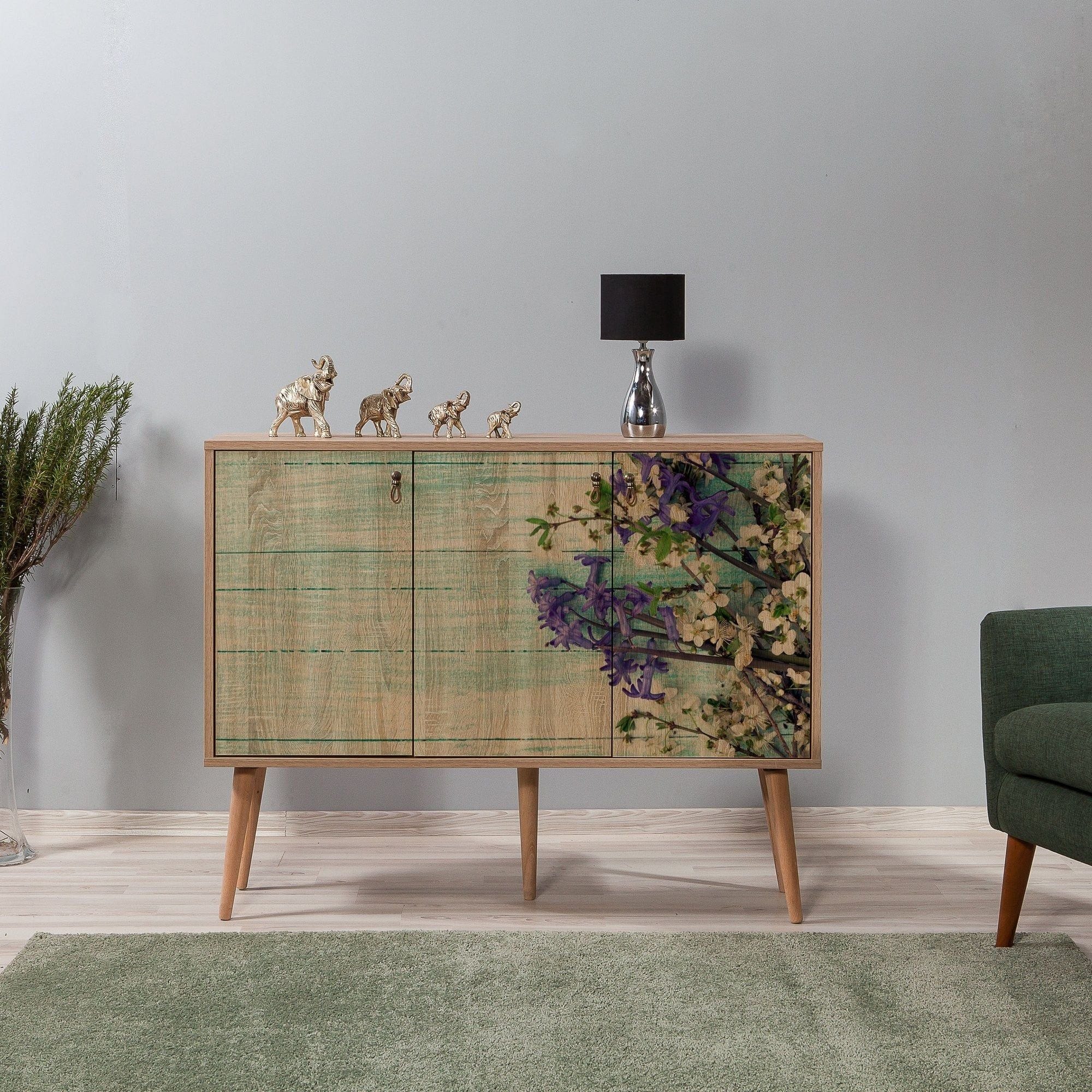Comoda Mega - 727, stejar sonoma, PAL melaminat, 120x36x90 cm