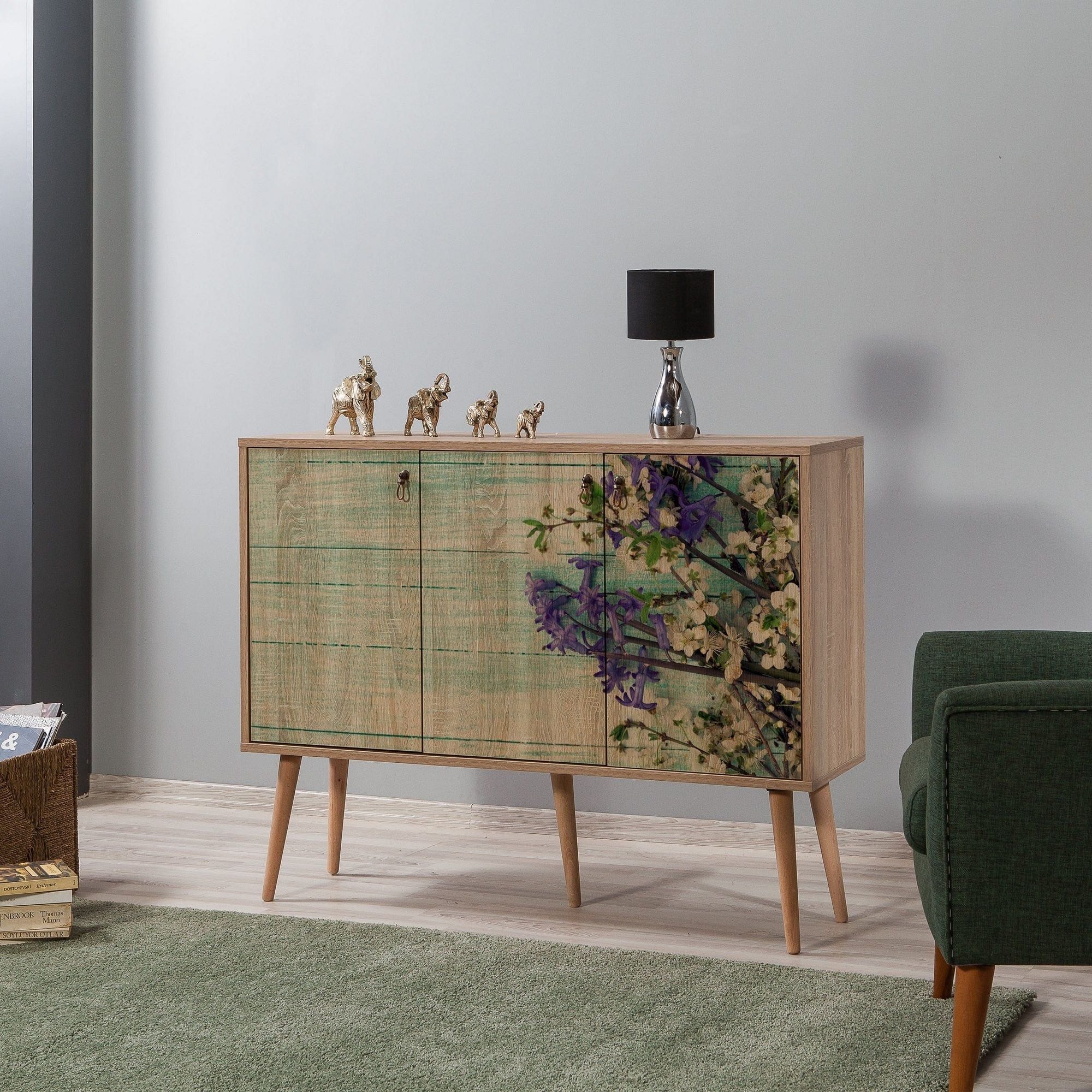 Comoda Mega - 727, stejar sonoma, PAL melaminat, 120x36x90 cm