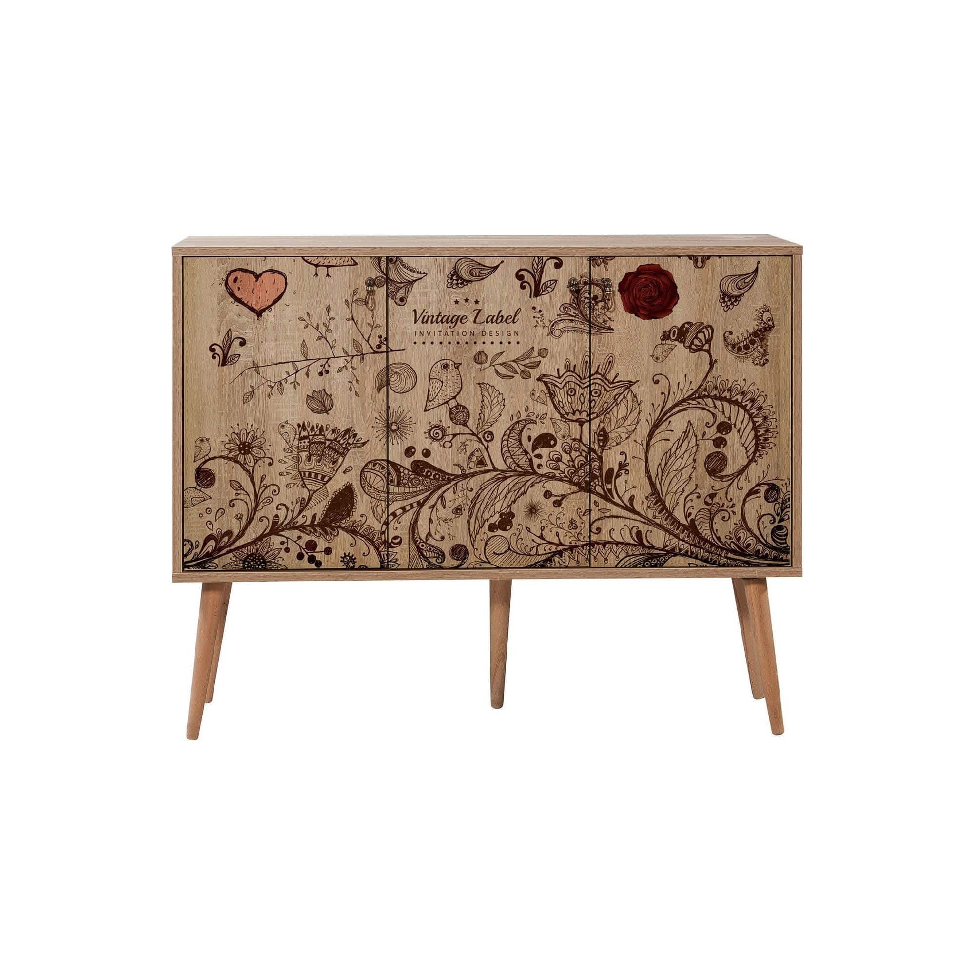 Comoda MEGA-731, stejar sonoma, PAL melaminat, 120x36x90 cm