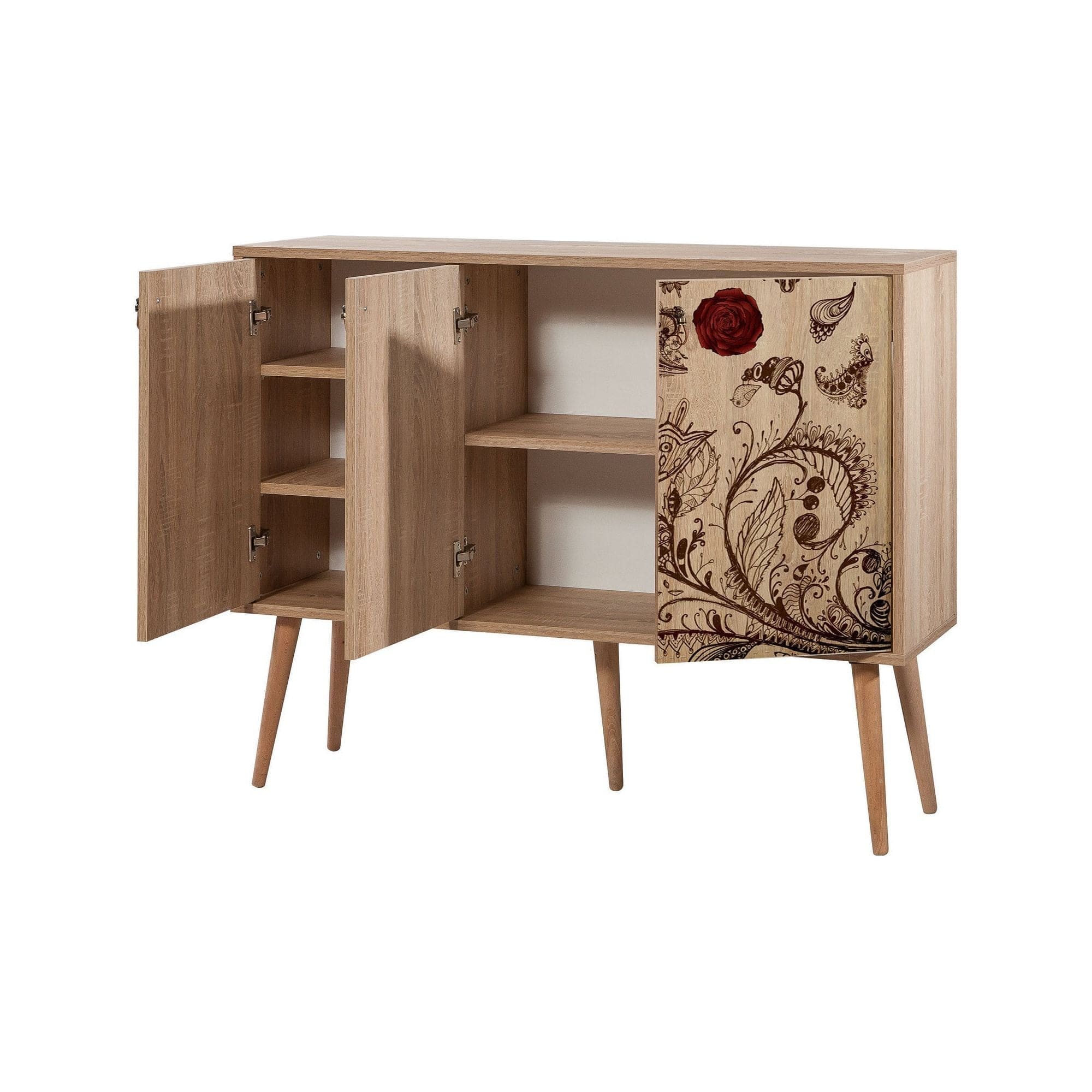 Comoda MEGA-731, stejar sonoma, PAL melaminat, 120x36x90 cm