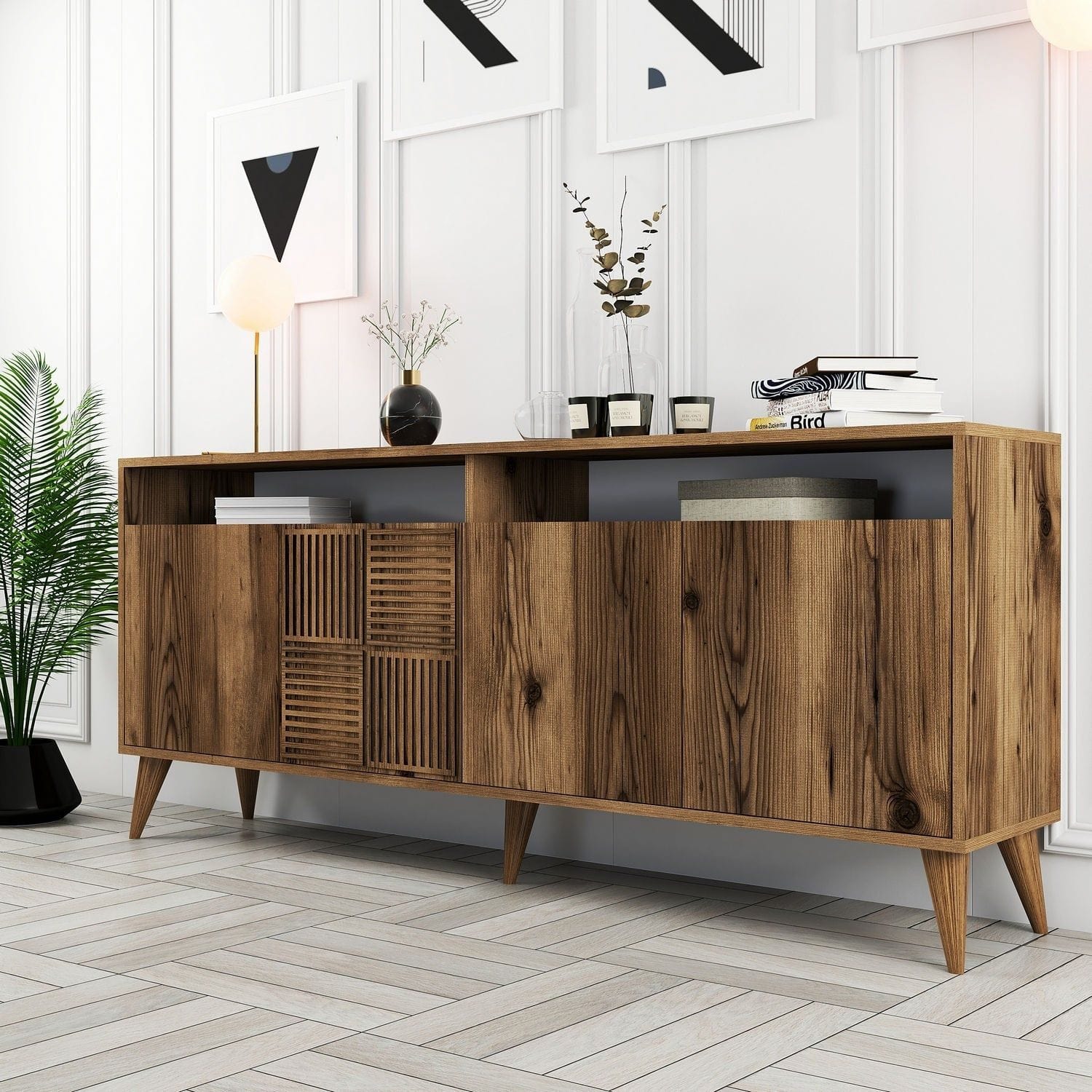 Comoda Milan, maro, PAL melaminat, 180x35x79 cm