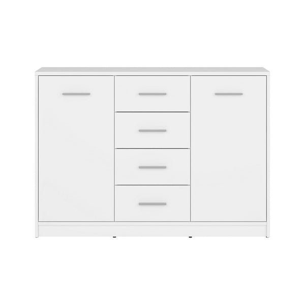 Comoda NEPO PLUS, alb, PAL laminat, 119x34x84 cm