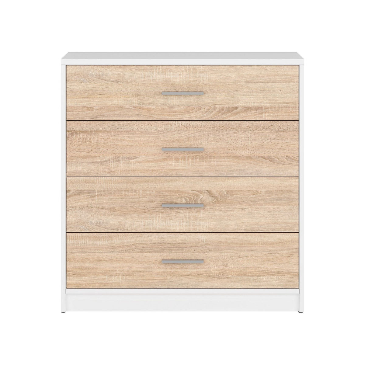 Comoda NEPO PLUS, stejar sonoma/alb, PAL, 80x34x84 cm