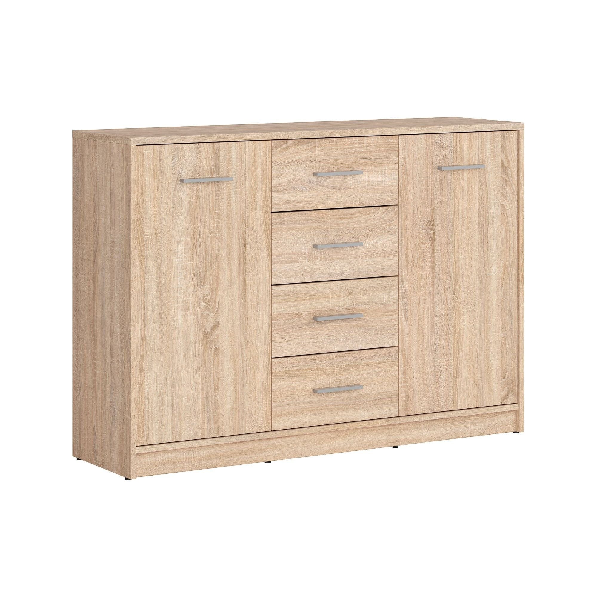 Comoda NEPO PLUS, stejar sonoma, PAL laminat, 119x34x84 cm