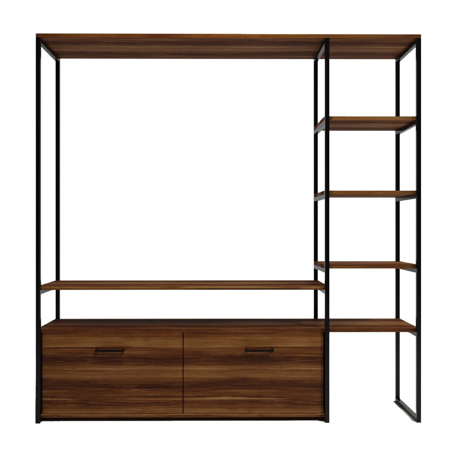 Comoda NIGARAN TV, nuc, PAL melaminat/metal, 180x40x180 cm