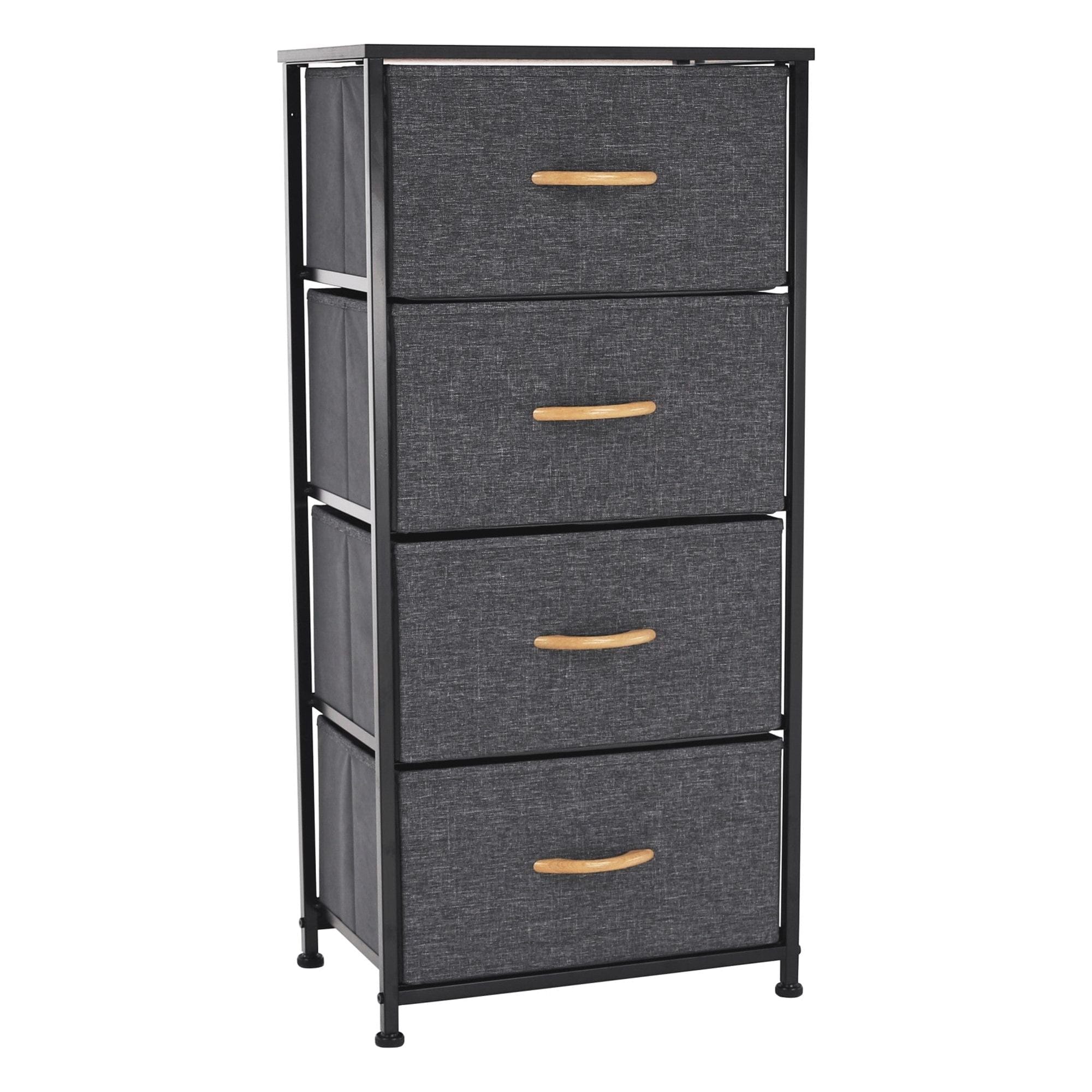 Comoda PALMERA TYP 2, negru/gri inchis, 45x30x95 cm