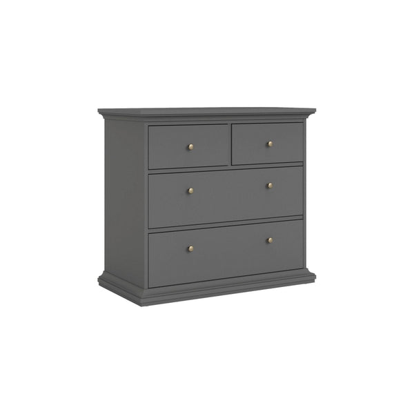 Comoda PARIS, gri, PAL laminat/metal, 96x49x87 cm