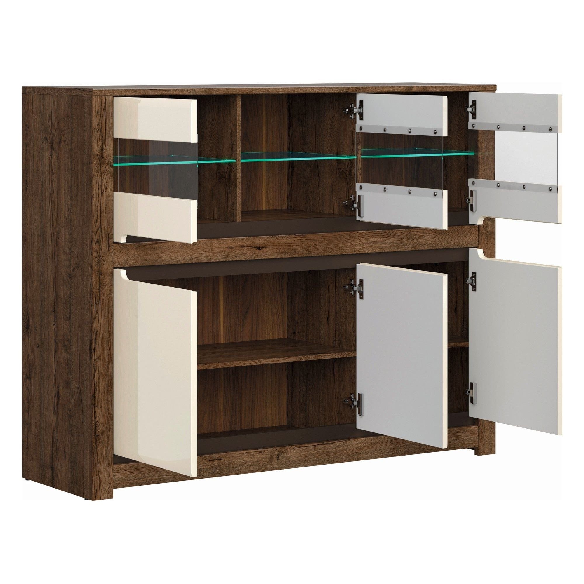 Comoda RUSO KOM3W3D, nuc/bej, PAL, 149x46x121 cm