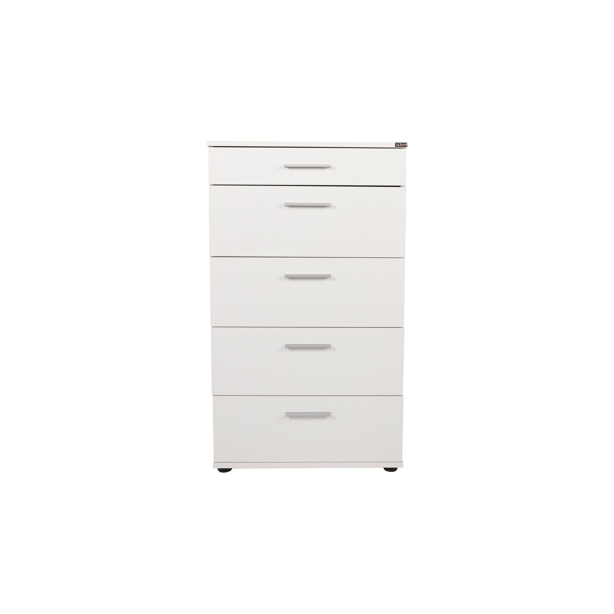 Comoda SFN-550-BB-1, alb, PAL melaminat, 60x44x108 cm