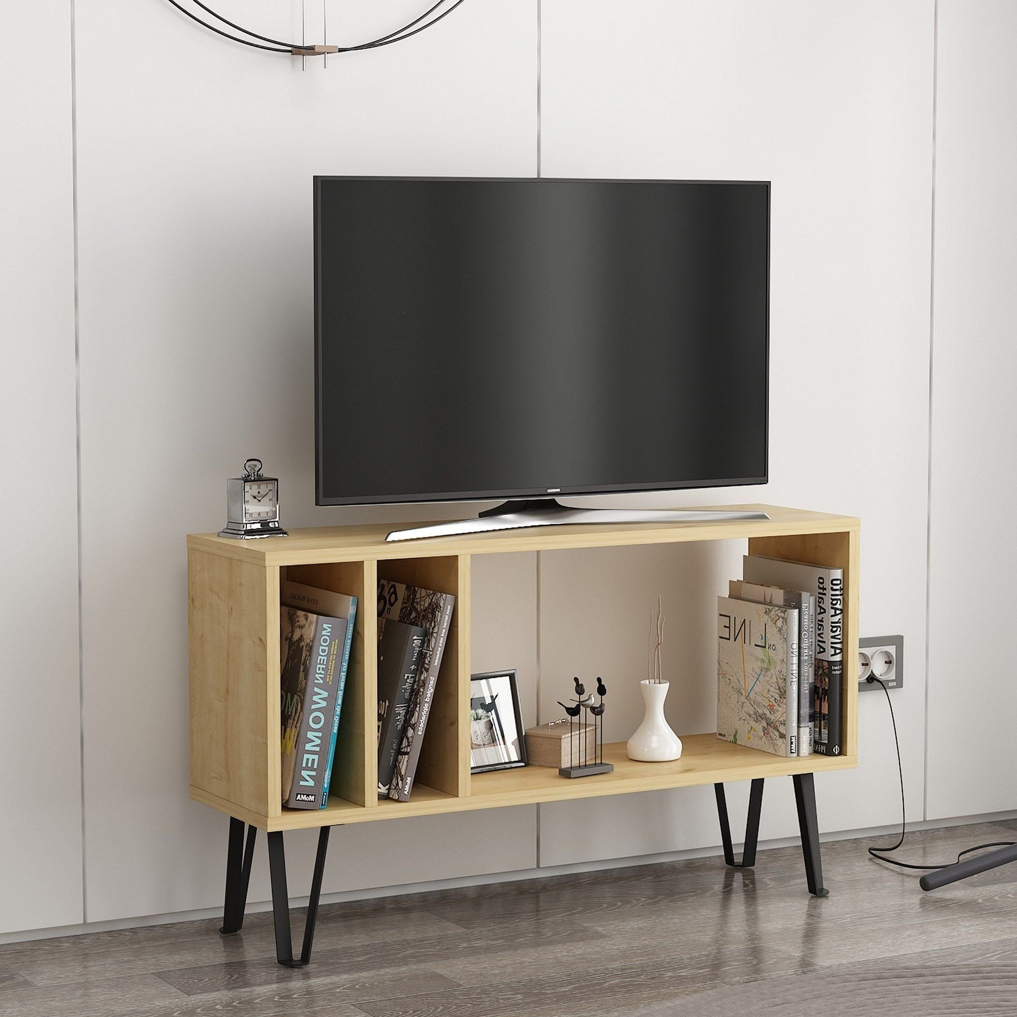 Comoda TV ARVEN, stejar, PAL melaminat, 90x25x53 cm