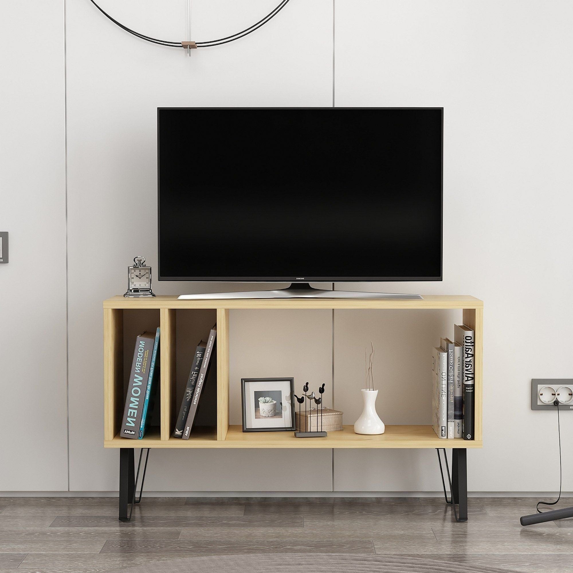 Comoda TV ARVEN, stejar, PAL melaminat, 90x25x53 cm