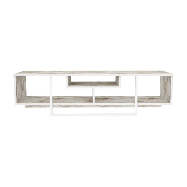 Comoda TV ASAL 150, alb/bej, PAL melaminat, 150x35x40 cm