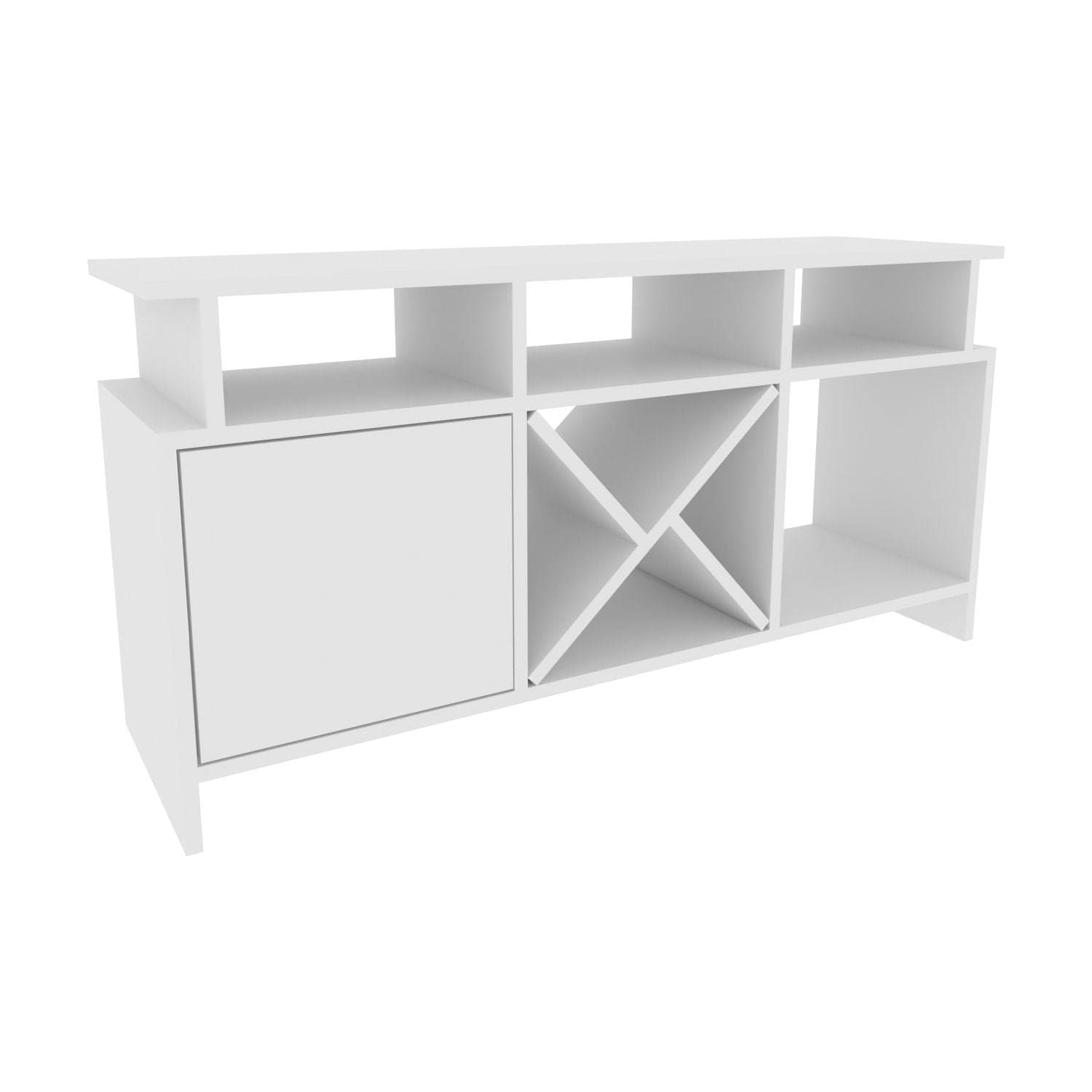 Comoda TV AUBURN, alb, PAL melaminat, 120x30x61 cm
