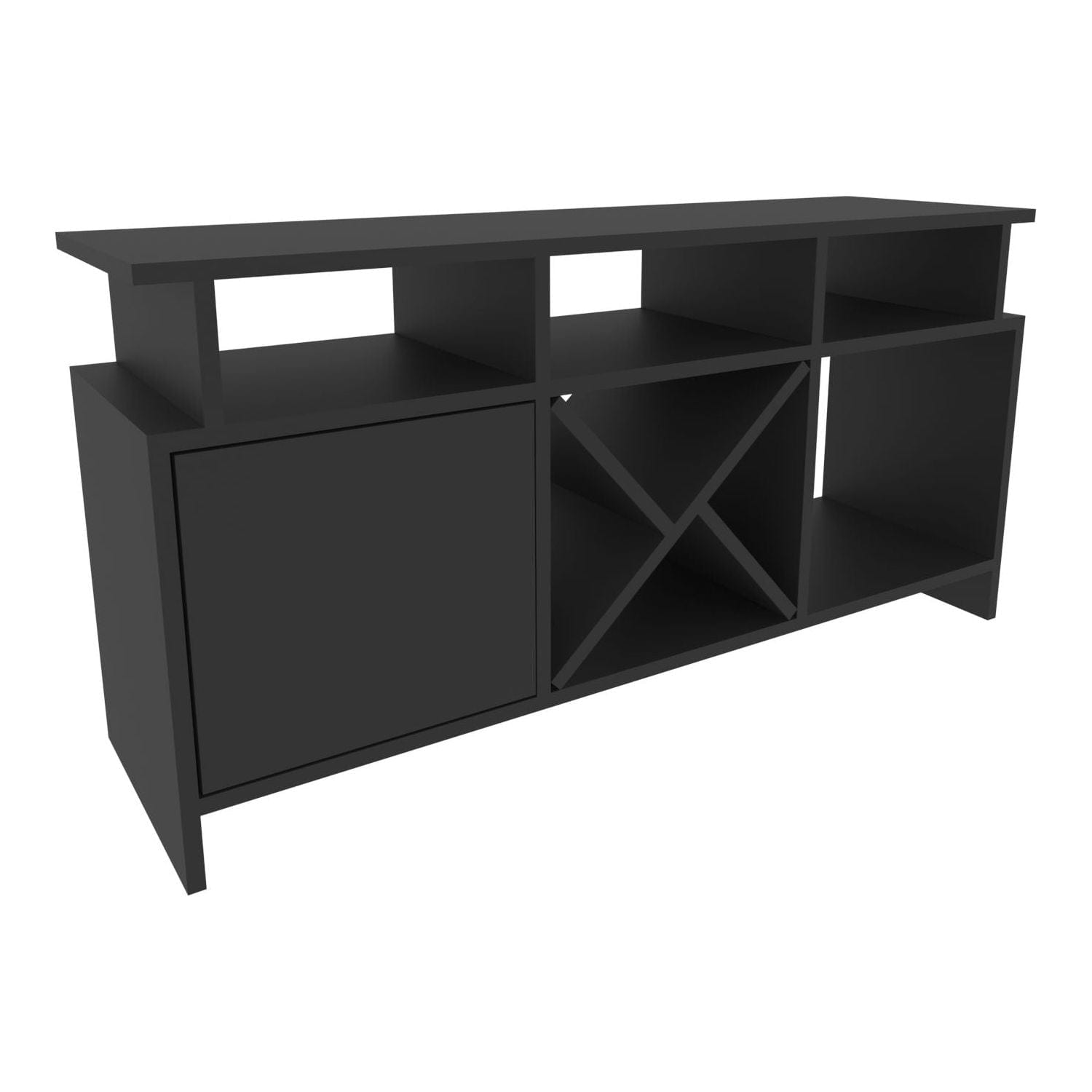 Comoda TV AUBURN, gri, PAL melaminat, 120x30x61 cm