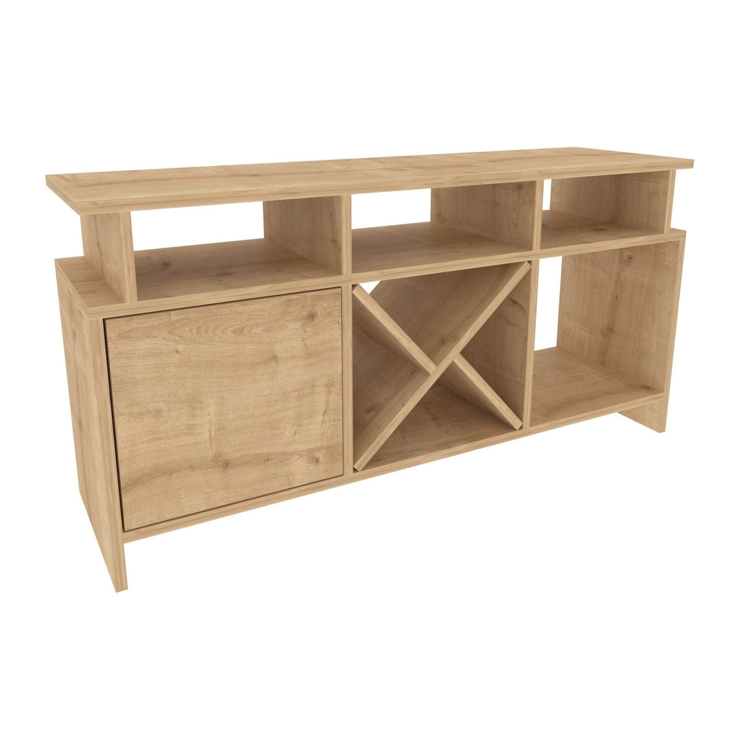 Comoda TV AUBURN, stejar, PAL, 120x30x61 cm
