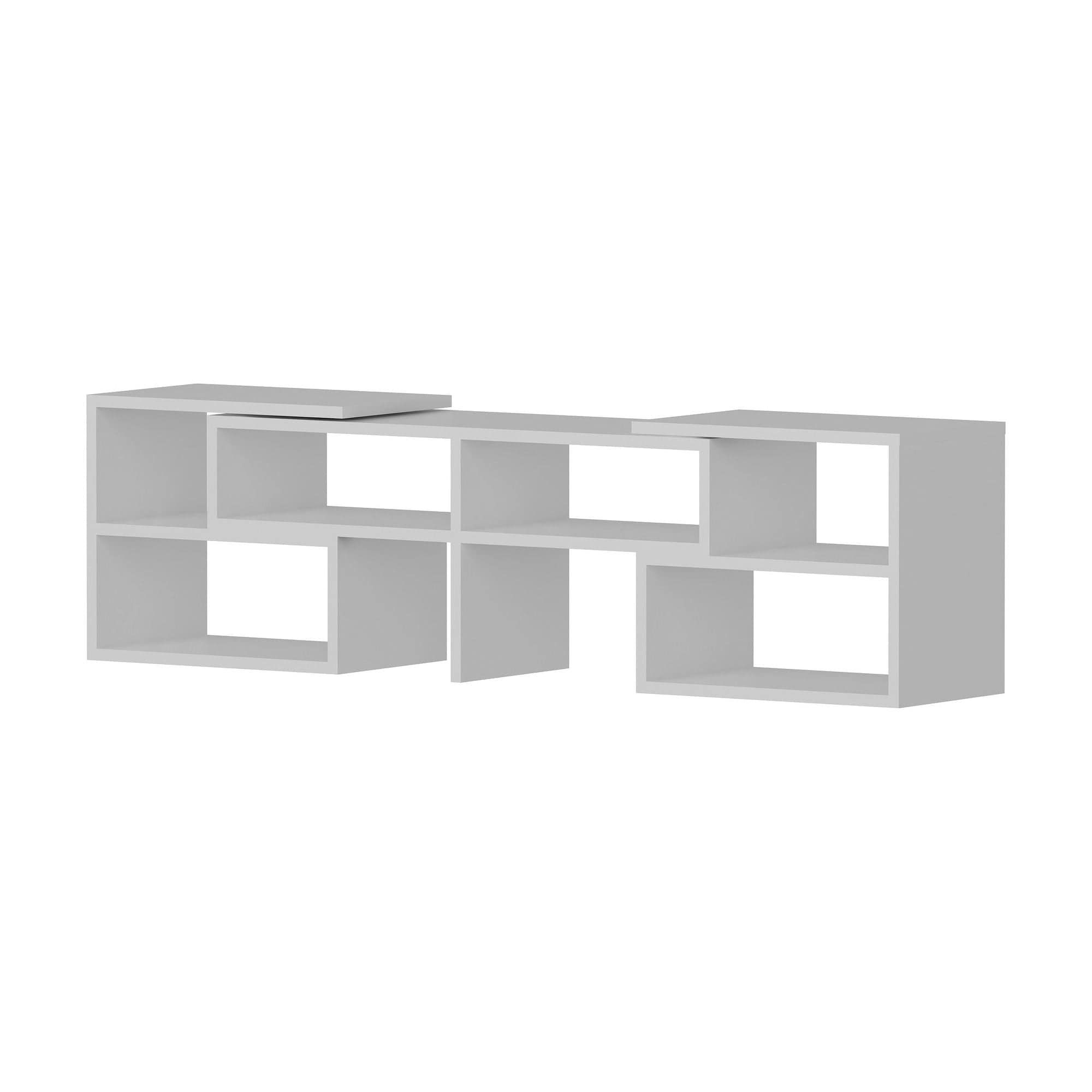 Comoda TV CARE, alb, PAL melaminat, 137x30x40 cm