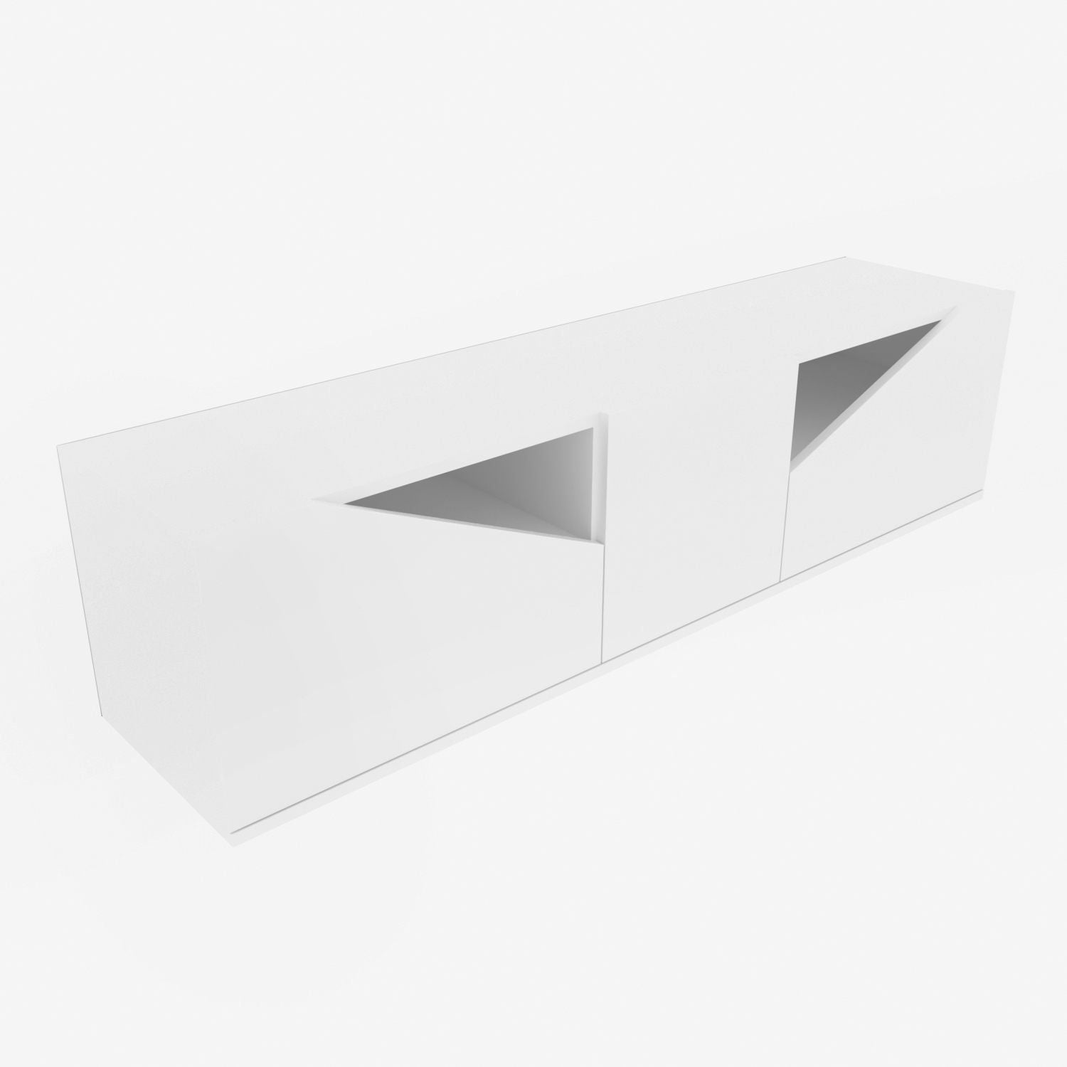 Comoda TV CARSON, alb, PAL melaminat, 160x35x40 cm