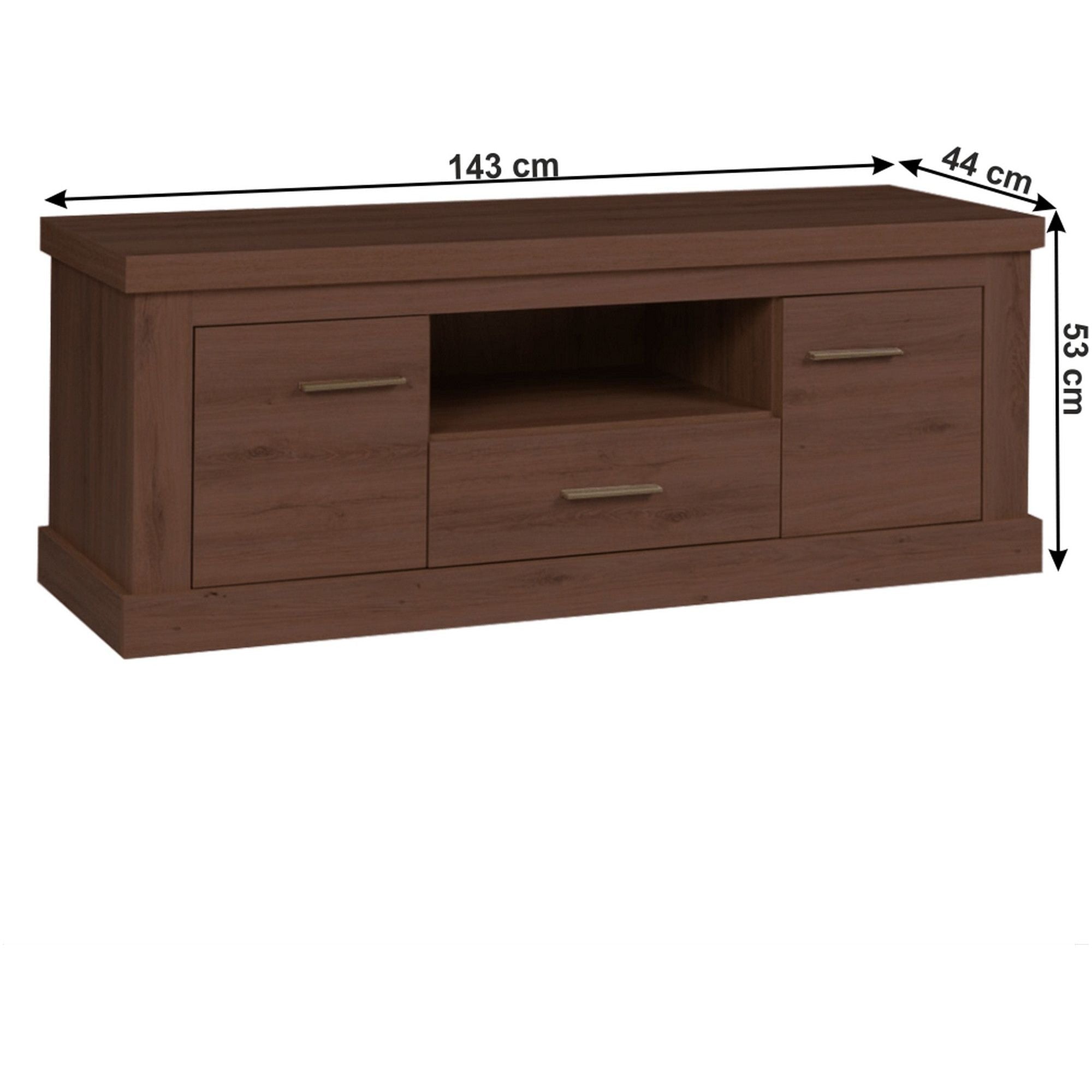 Comoda TV HILARD AR9, stejar sterling, DTD laminat, 143x44x53 cm