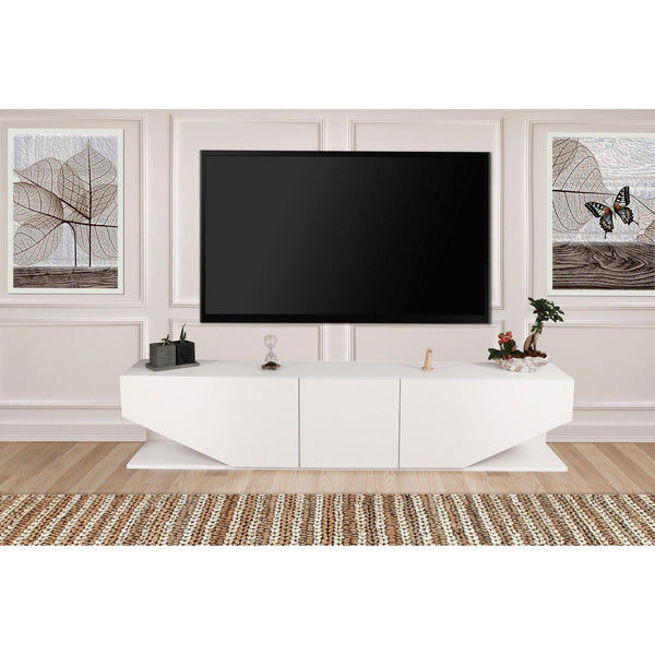 Comoda TV INCI, alb, PAL melaminat, 180x30x40 cm