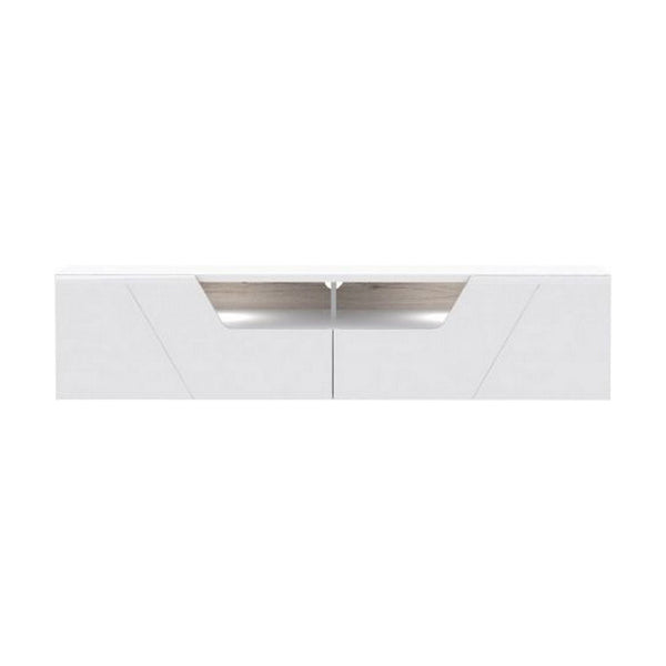 Comoda TV KANDO, alb, PAL, 160x50x38 cm