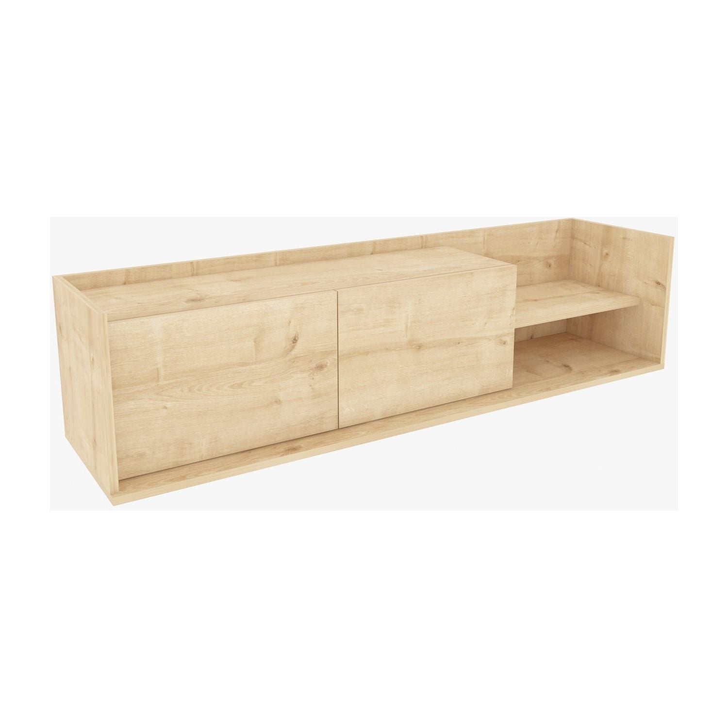 Comoda TV KROG, stejar, PAL melaminat, 160x35x37 cm