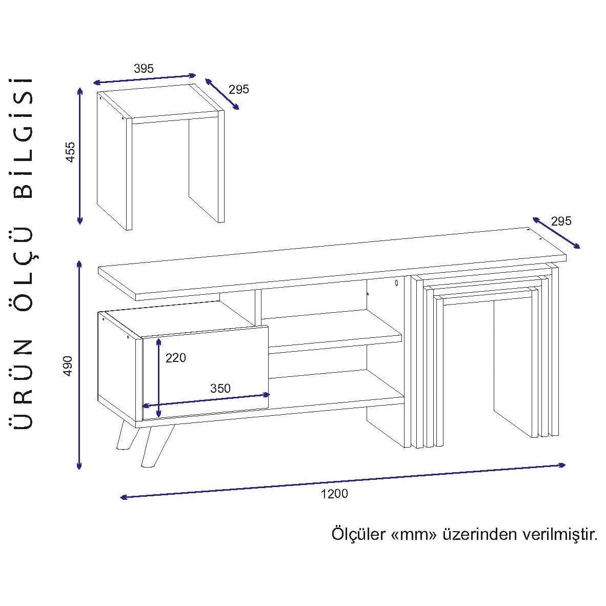 Comoda TV Nature, alb/nuc, PAL melaminat, 120x30x49 cm