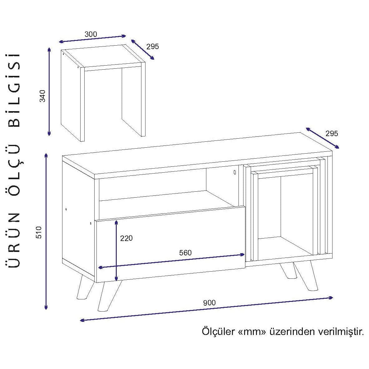 Comoda TV Novella K2, din PAL melaminat, alb/nuc, 90x30x51 cm