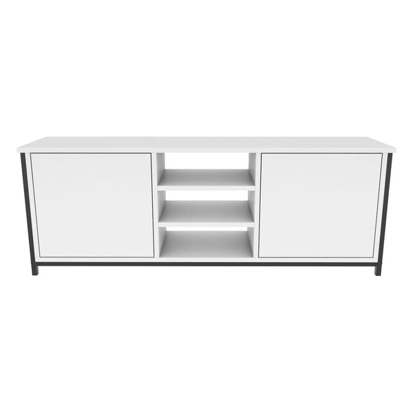 Comoda TV OTIS, alb/negru, PAL melaminat, 140x35x51 cm