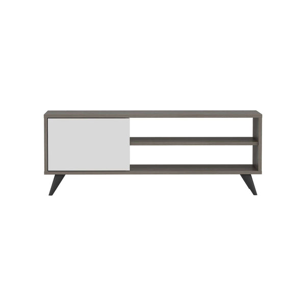 Comoda TV Venga, stejar inchis/alb, PAL melaminat, 120x35x48 cm