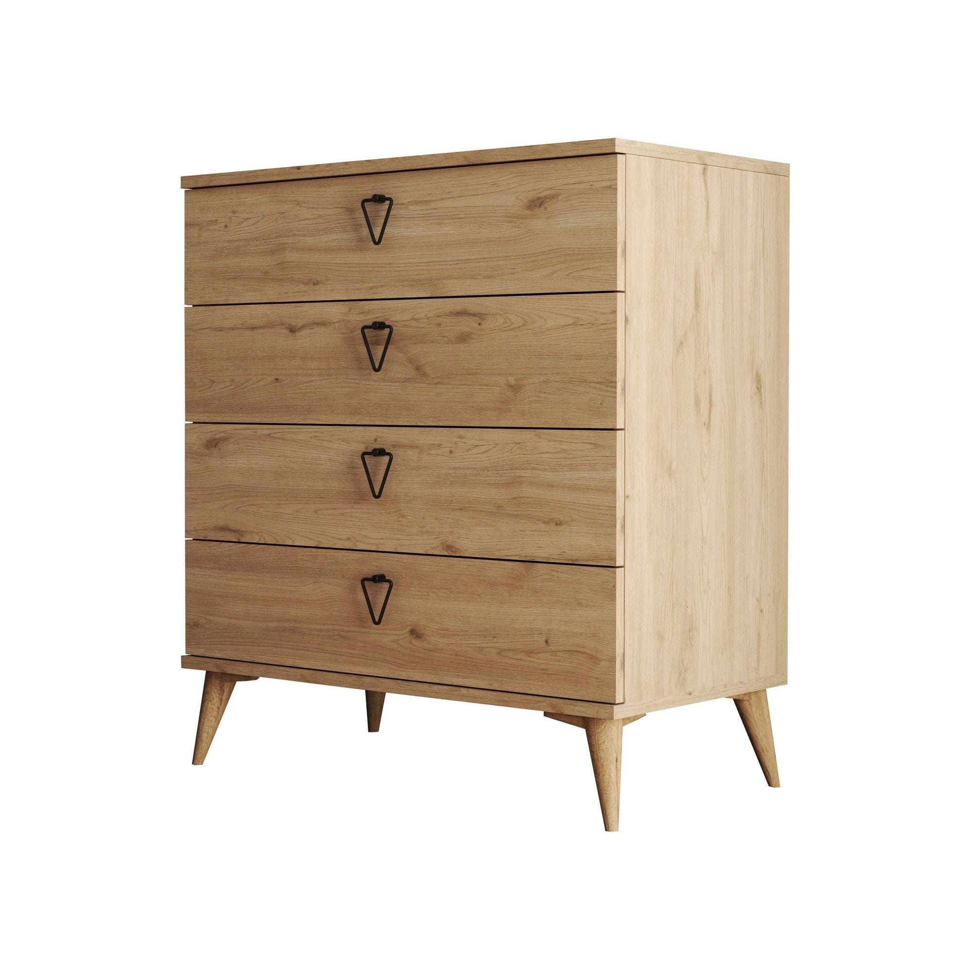 Comoda VERSA-CE, 3612, stejar, PAL melaminat, 80x45x91 cm