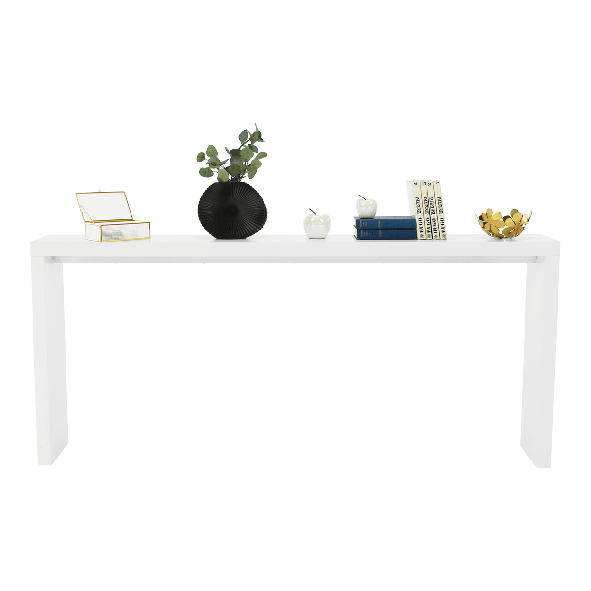 Consola FITRON, alb, PAL laminat, 183x28x80 cm
