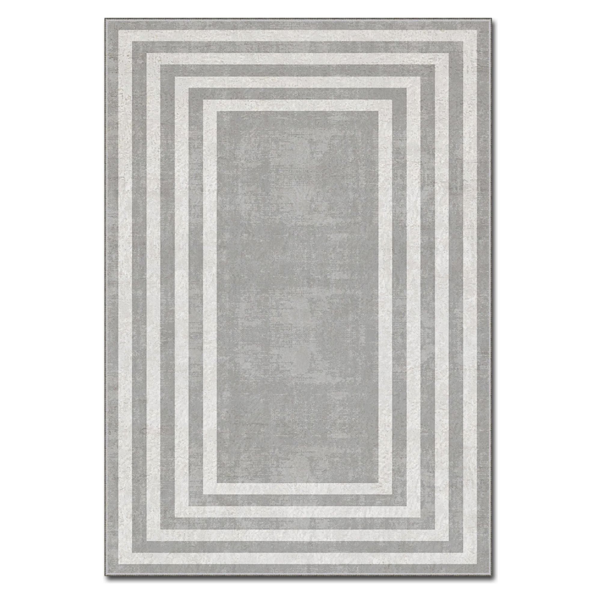 Covor, 160x230 cm, forma dreptunghiulara, poliester 100%, gri, ASR CRPT-121