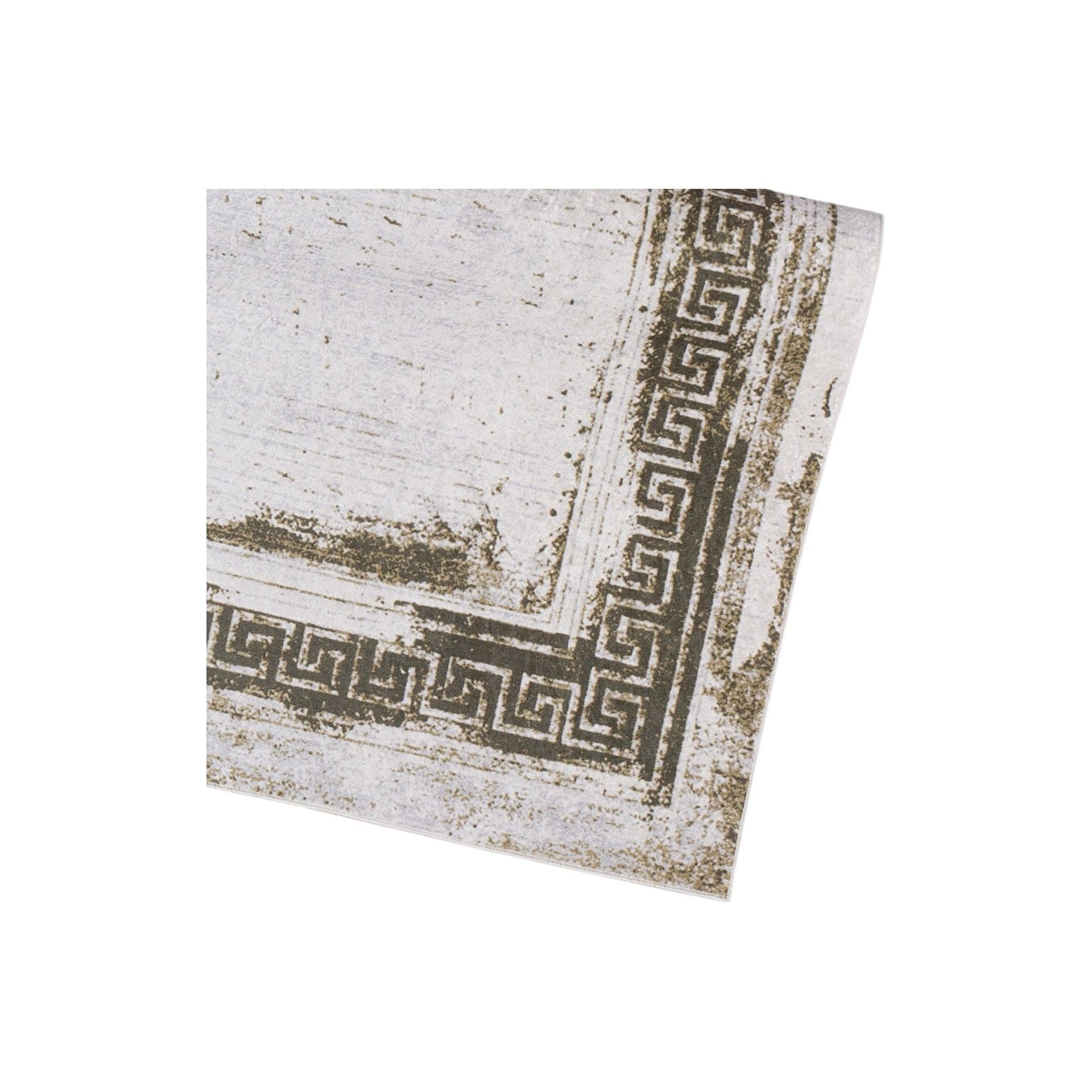 Covor, 160x230 cm, forma dreptunghiulara, tesatura de catifea, alb/maro, 4024A