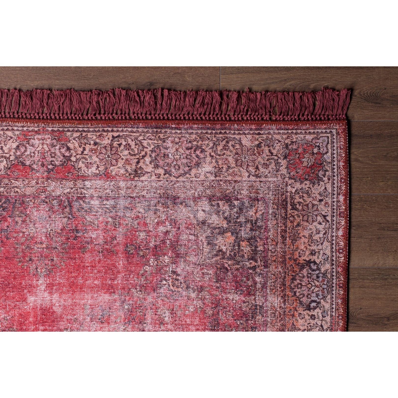 Covor BLUES CHENILLE, 75x230 cm, forma dreptunghiulara, poliester, rosu, Red AL 119