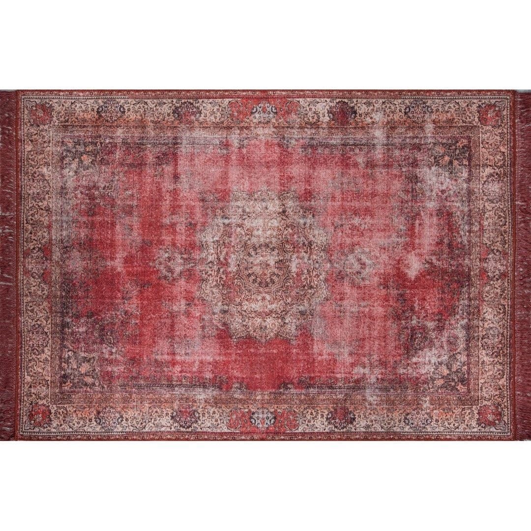 Covor BLUES CHENILLE, 75x230 cm, forma dreptunghiulara, poliester, rosu, Red AL 119