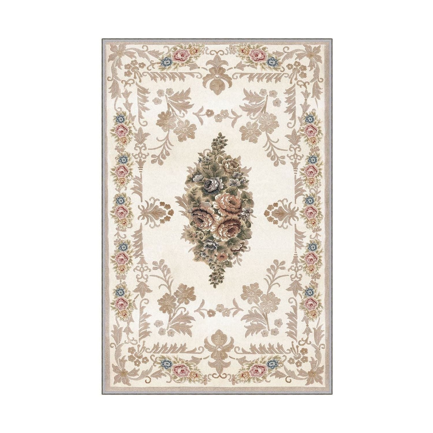 Covor hol EEXFAB674, 80x150 cm, forma dreptunghiulara, poliester, bej