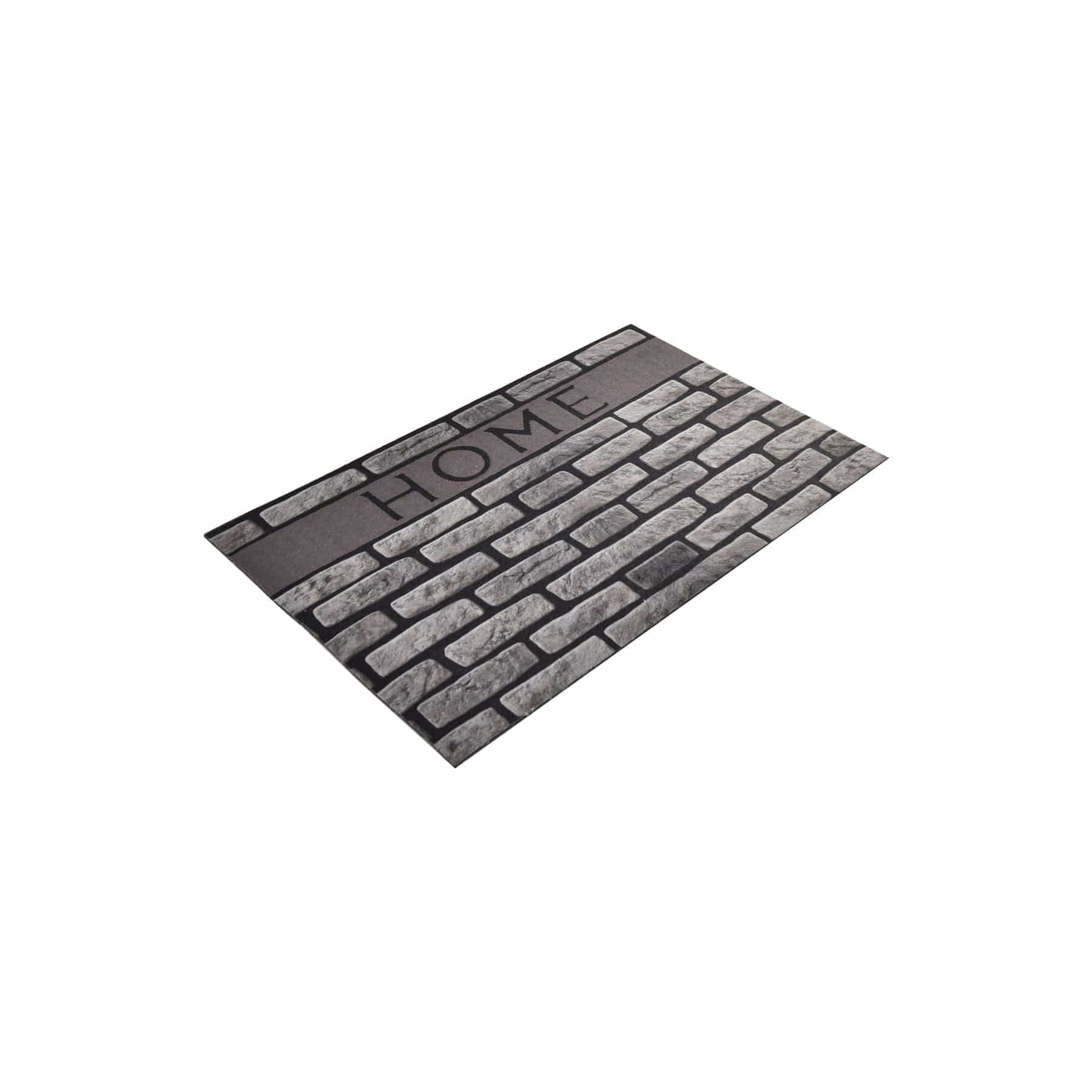 Covor HOME, 40x60 cm, forma dreptunghiulara, fibra de cocos/PVC, gri