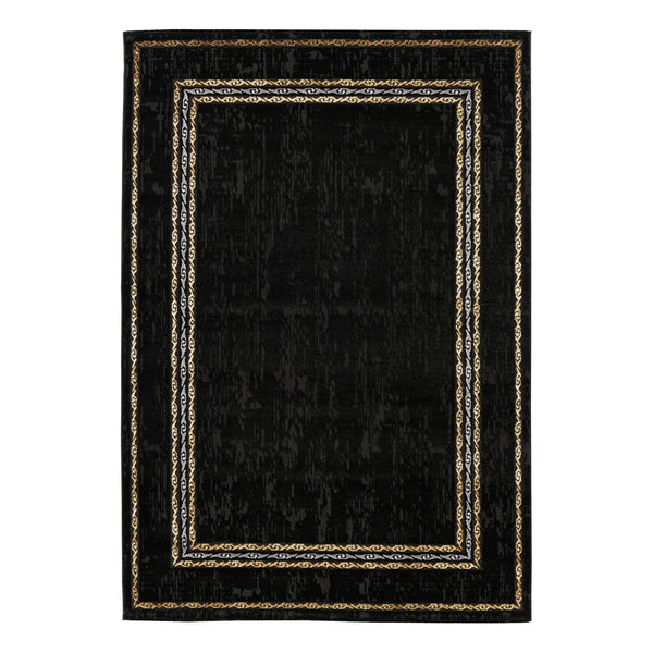 Covor MARMARIS 404, 160x230 cm, forma dreptunghiulara, polipropilena/poliester, negru