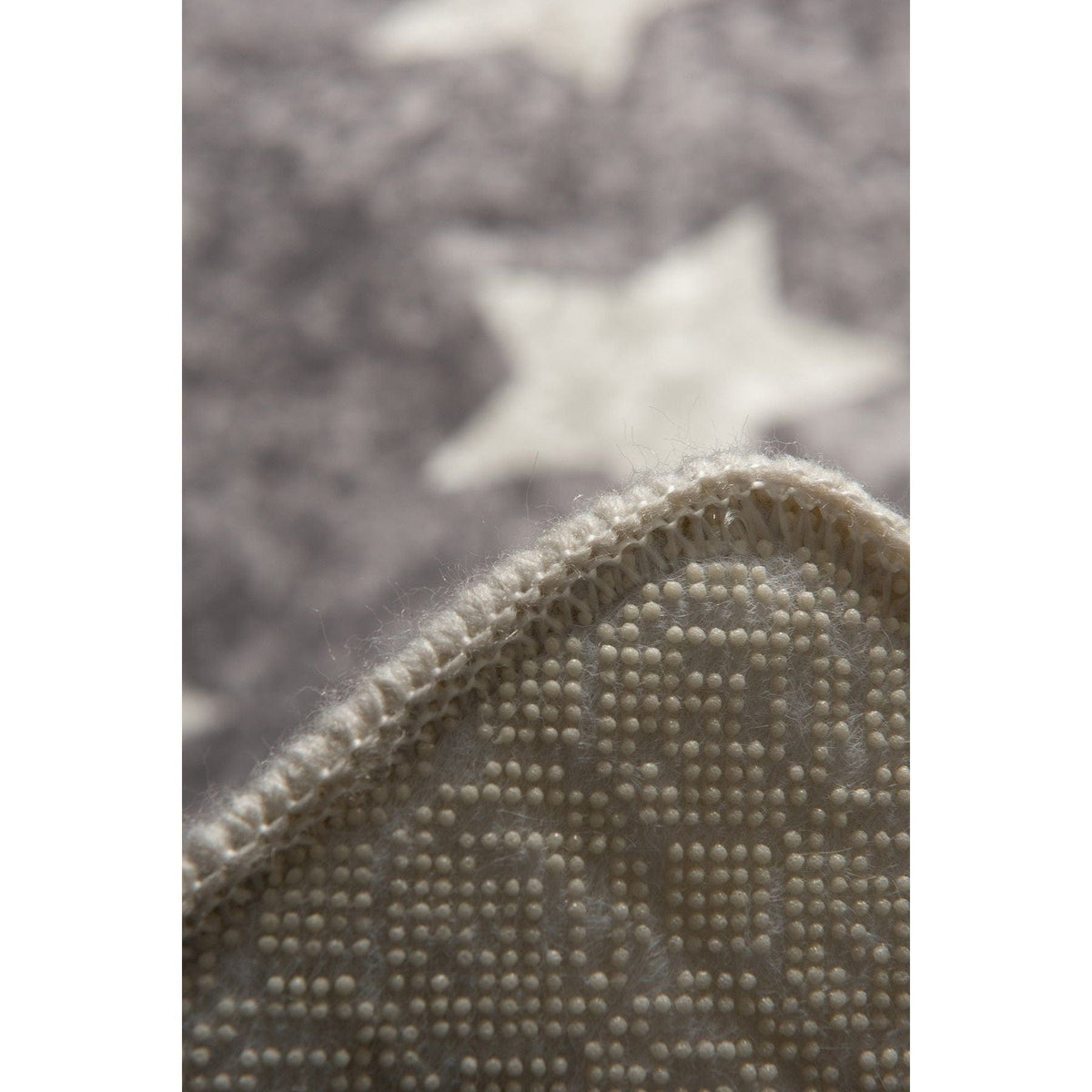 Covor YILDIZ, 140x190 cm, forma dreptunghiulara, stofa catifelata, gri