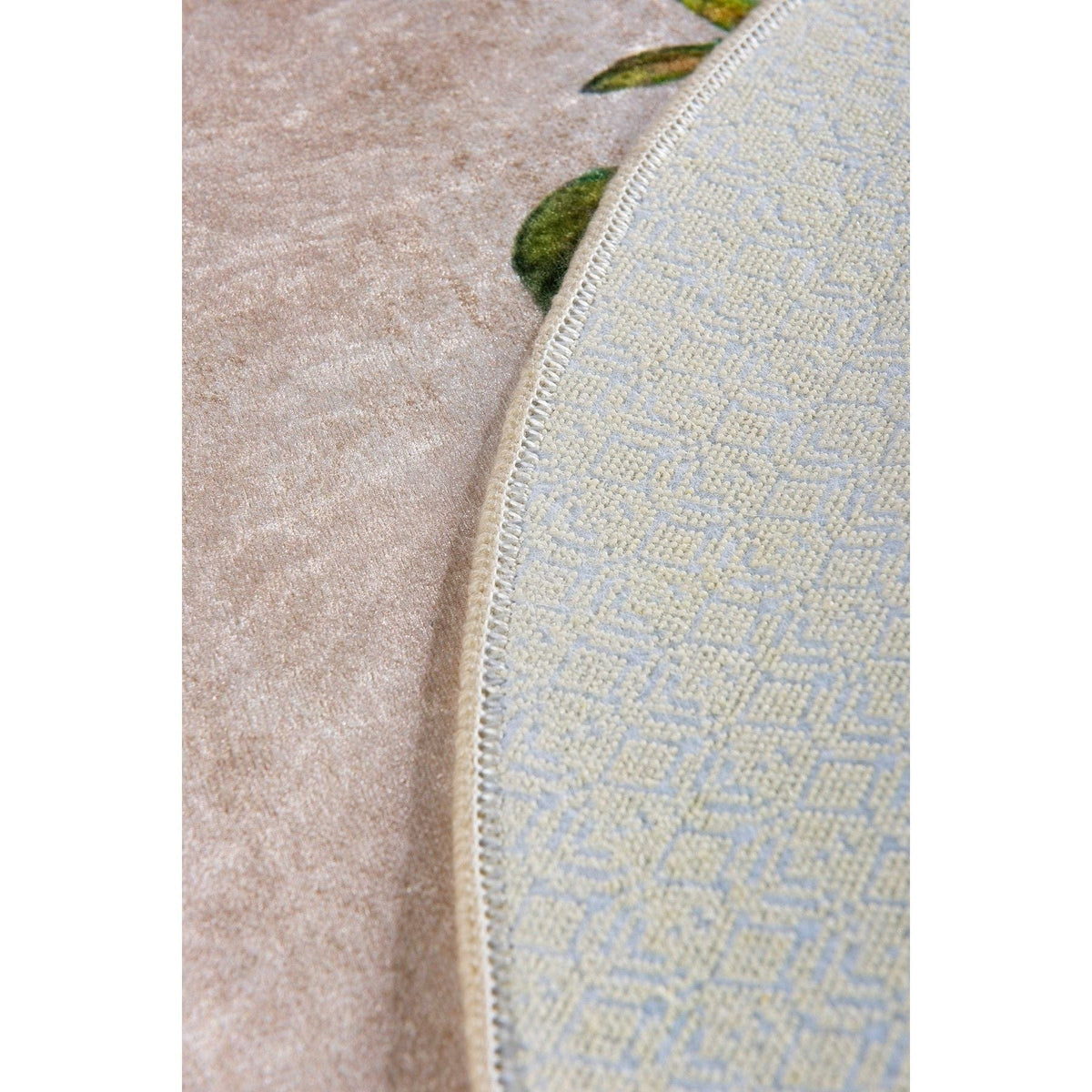 Covoras de baie CUP DJT, 100x100 cm, forma rotunda, multicolor, fibre sintetice