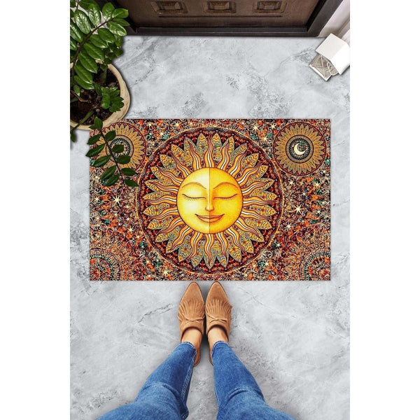 Covoras HAPPY SUN, 40x60 cm, forma dreptunghiulara, fibra de cocos/PVC, multicolor