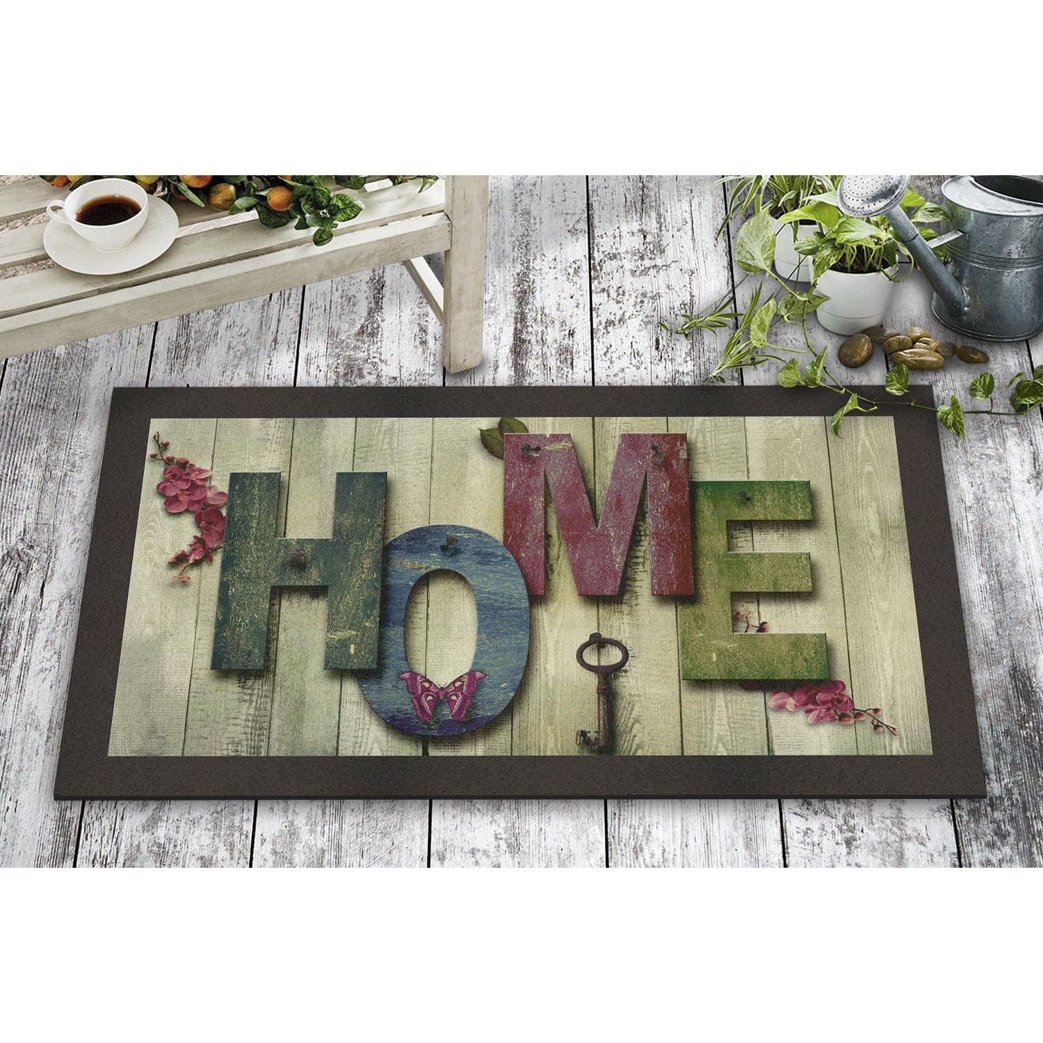 Covoras HOME, 45x70 cm, forma dreptunghiulara, material textil/PVC, multicolor