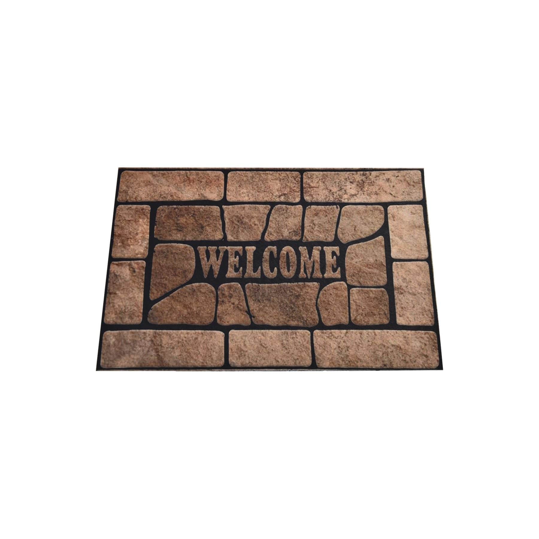 Covoras VOLGA, 40x60 cm, forma dreptunghiulara, fibra de cocos/PVC, maro
